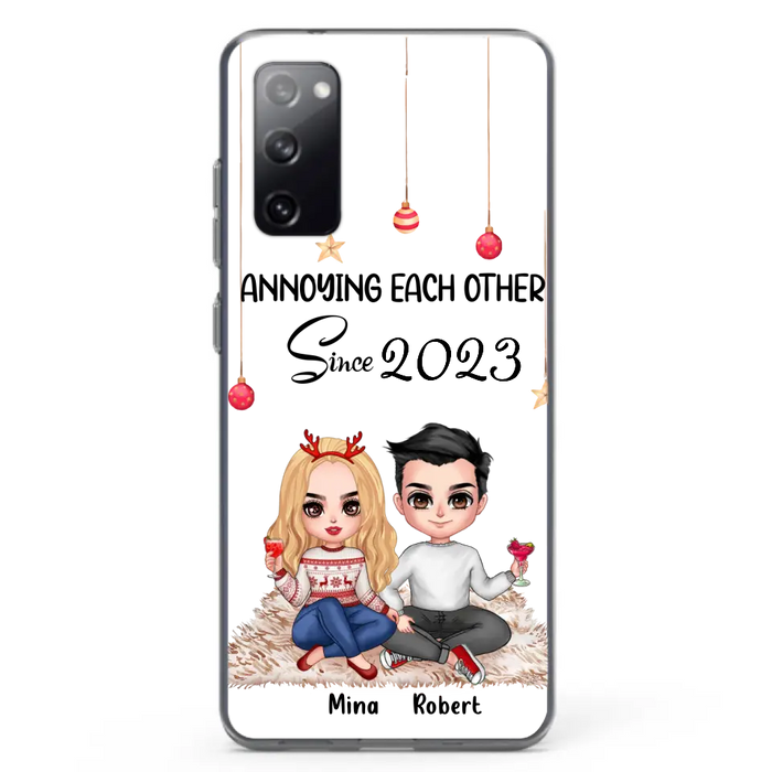 Custom Personalized Couple Phone Case - Christmas  Gift Idea For Couple - Annoying Each Other Since 2023 - Case for iPhone/Samsung