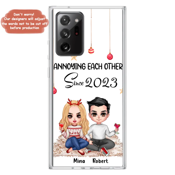 Custom Personalized Couple Phone Case - Christmas  Gift Idea For Couple - Annoying Each Other Since 2023 - Case for iPhone/Samsung