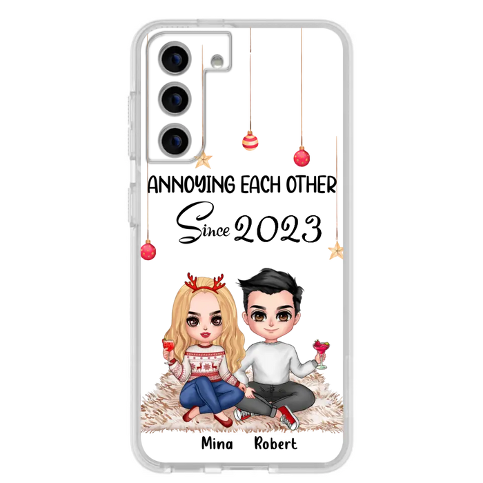 Custom Personalized Couple Phone Case - Christmas  Gift Idea For Couple - Annoying Each Other Since 2023 - Case for iPhone/Samsung