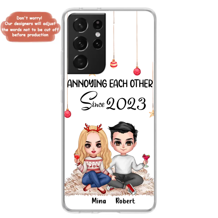 Custom Personalized Couple Phone Case - Christmas  Gift Idea For Couple - Annoying Each Other Since 2023 - Case for iPhone/Samsung