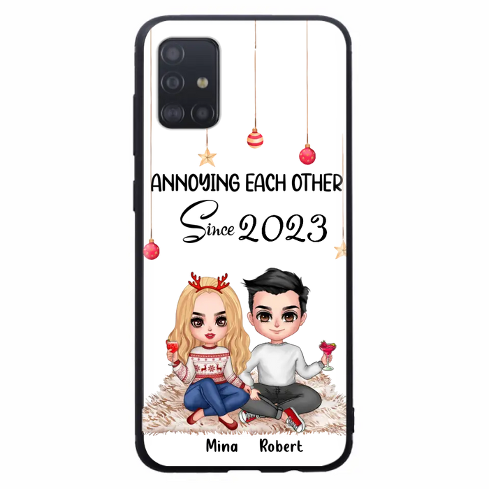 Custom Personalized Couple Phone Case - Christmas  Gift Idea For Couple - Annoying Each Other Since 2023 - Case for iPhone/Samsung