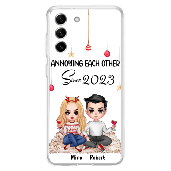 Custom Personalized Couple Phone Case - Christmas  Gift Idea For Couple - Annoying Each Other Since 2023 - Case for iPhone/Samsung