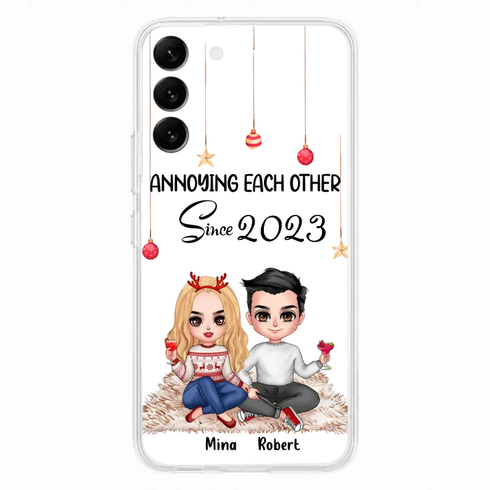 Custom Personalized Couple Phone Case - Christmas  Gift Idea For Couple - Annoying Each Other Since 2023 - Case for iPhone/Samsung