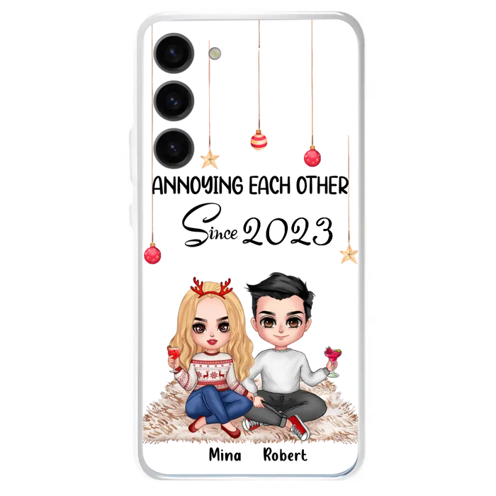 Custom Personalized Couple Phone Case - Christmas  Gift Idea For Couple - Annoying Each Other Since 2023 - Case for iPhone/Samsung