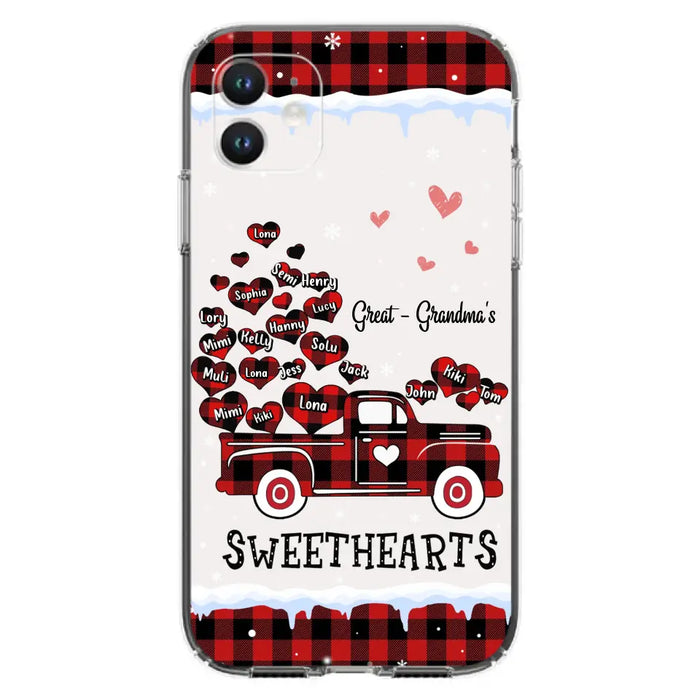 Personalized Grandma Phone Case - Gift Idea For Grandma - Upto 20 Children - Great - Grandma's Sweethearts - Case For iPhone/Samsung