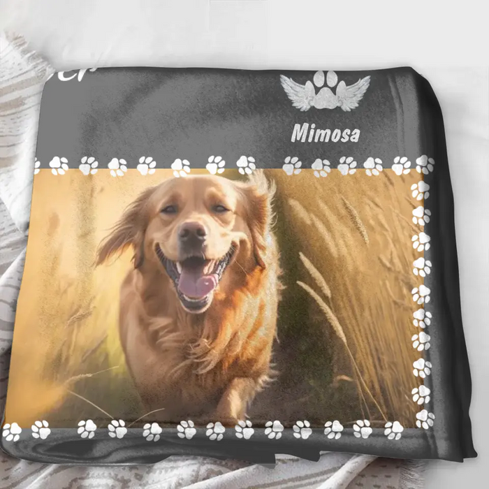 Custom Personalized Dog Photo Single Layer Fleece/Quilt Blanket - Upto 3 Dogs and 7 Photos - Memorial Gift Idea for Dog Owners - If Love Could Have Saved You