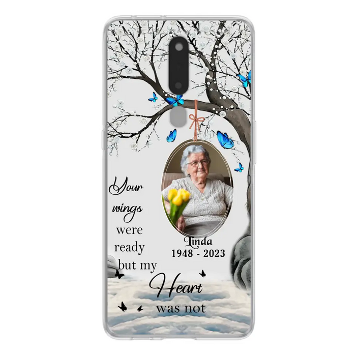 Custom Personalized Memorial Photo Phone Case - Upload Photo - Memorial Gift Idea For Family Member - Your Wings Were Ready But My Heart Was Not - Case For Xiaomi/ Oppo/ Huawei