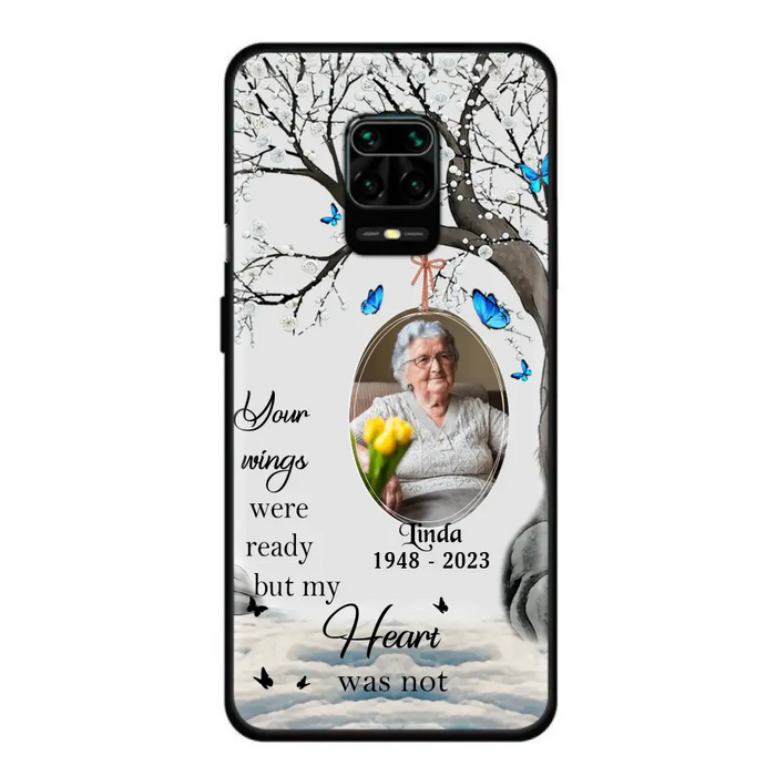 Custom Personalized Memorial Photo Phone Case - Upload Photo - Memorial Gift Idea For Family Member - Your Wings Were Ready But My Heart Was Not - Case For Xiaomi/ Oppo/ Huawei