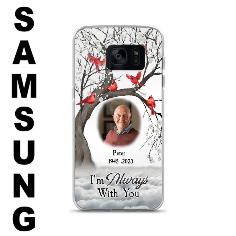 Personalized Memorial Photo Phone Case - Upload Photo - Memorial Gift Idea For Family Member - I'm Always With You - Case For iPhone/Samsung
