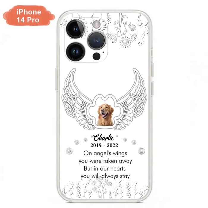 Personalized Pet Phone Case - Upload Photo -Memorial Gift Idea for Dog/Cat Lovers - In Our Hearts You Will Always Stay - Case for iPhone/Samsung