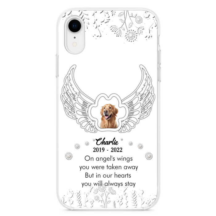 Personalized Pet Phone Case - Upload Photo -Memorial Gift Idea for Dog/Cat Lovers - In Our Hearts You Will Always Stay - Case for iPhone/Samsung