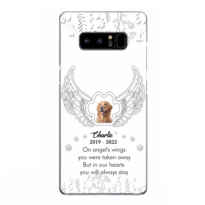 Personalized Pet Phone Case - Upload Photo -Memorial Gift Idea for Dog/Cat Lovers - In Our Hearts You Will Always Stay - Case for iPhone/Samsung