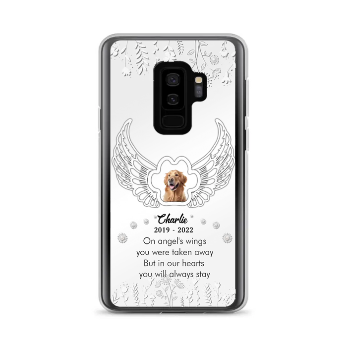 Personalized Pet Phone Case - Upload Photo -Memorial Gift Idea for Dog/Cat Lovers - In Our Hearts You Will Always Stay - Case for iPhone/Samsung