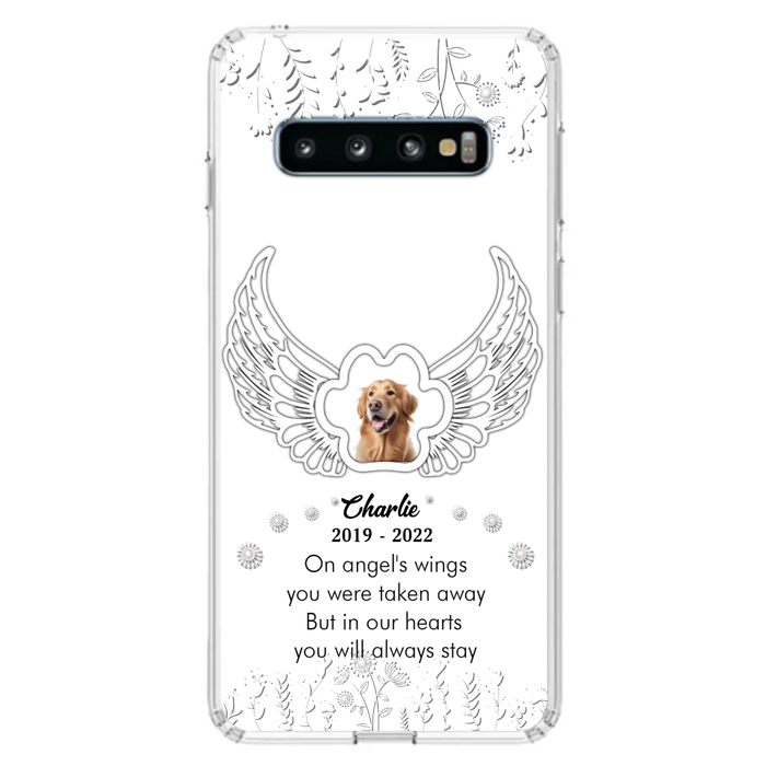 Personalized Pet Phone Case - Upload Photo -Memorial Gift Idea for Dog/Cat Lovers - In Our Hearts You Will Always Stay - Case for iPhone/Samsung