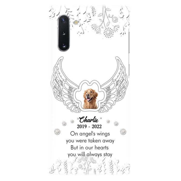 Personalized Pet Phone Case - Upload Photo -Memorial Gift Idea for Dog/Cat Lovers - In Our Hearts You Will Always Stay - Case for iPhone/Samsung