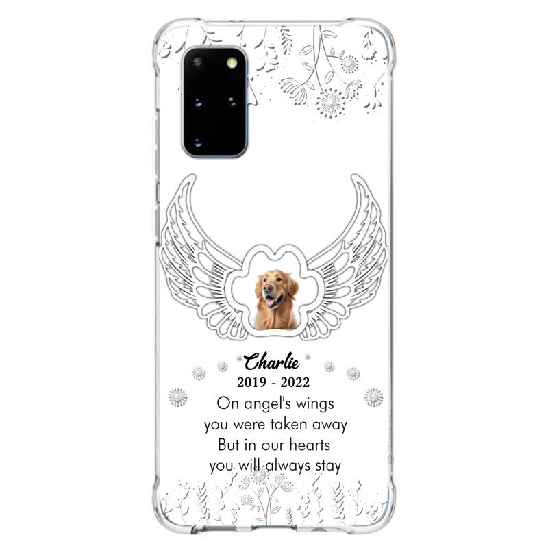 Personalized Pet Phone Case - Upload Photo -Memorial Gift Idea for Dog/Cat Lovers - In Our Hearts You Will Always Stay - Case for iPhone/Samsung