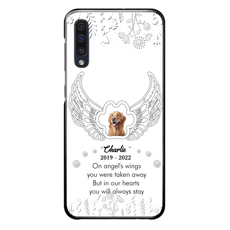 Personalized Pet Phone Case - Upload Photo -Memorial Gift Idea for Dog/Cat Lovers - In Our Hearts You Will Always Stay - Case for iPhone/Samsung