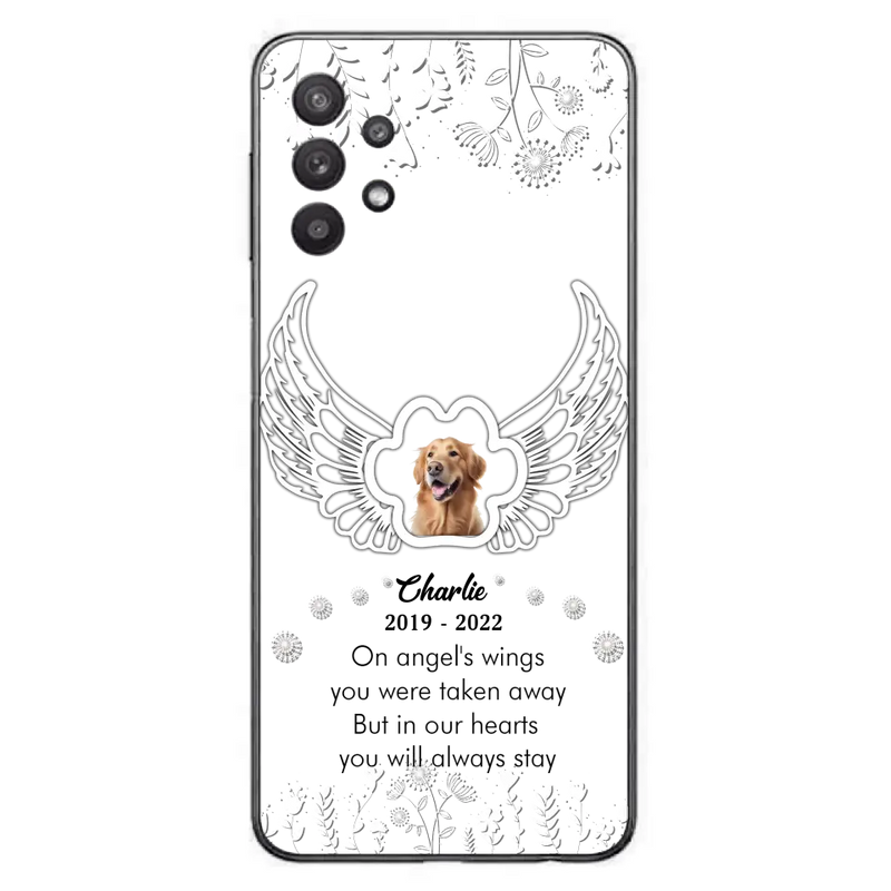 Personalized Pet Phone Case - Upload Photo -Memorial Gift Idea for Dog/Cat Lovers - In Our Hearts You Will Always Stay - Case for iPhone/Samsung