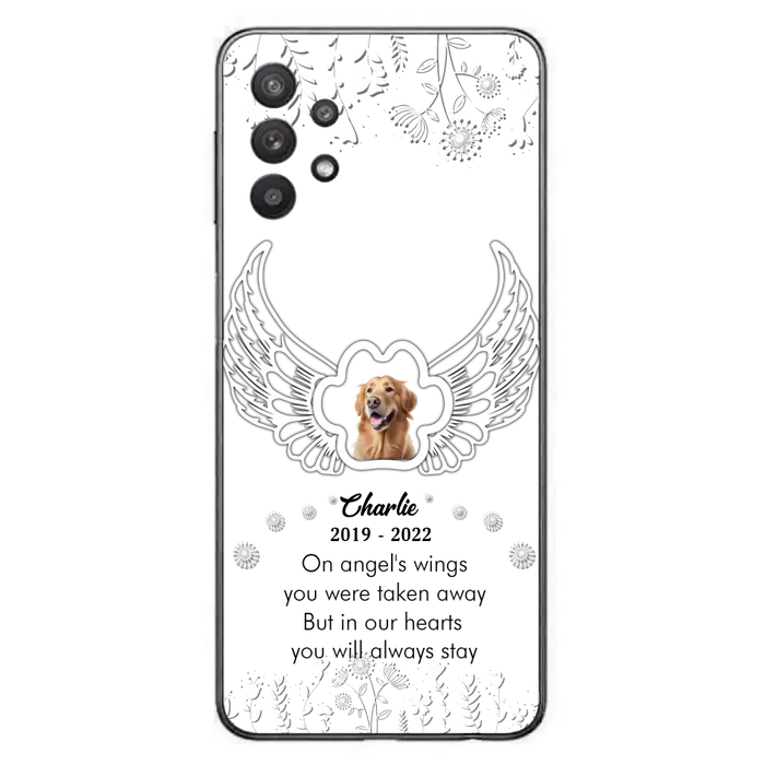 Personalized Pet Phone Case - Upload Photo -Memorial Gift Idea for Dog/Cat Lovers - In Our Hearts You Will Always Stay - Case for iPhone/Samsung