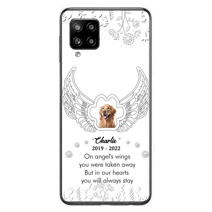 Personalized Pet Phone Case - Upload Photo -Memorial Gift Idea for Dog/Cat Lovers - In Our Hearts You Will Always Stay - Case for iPhone/Samsung