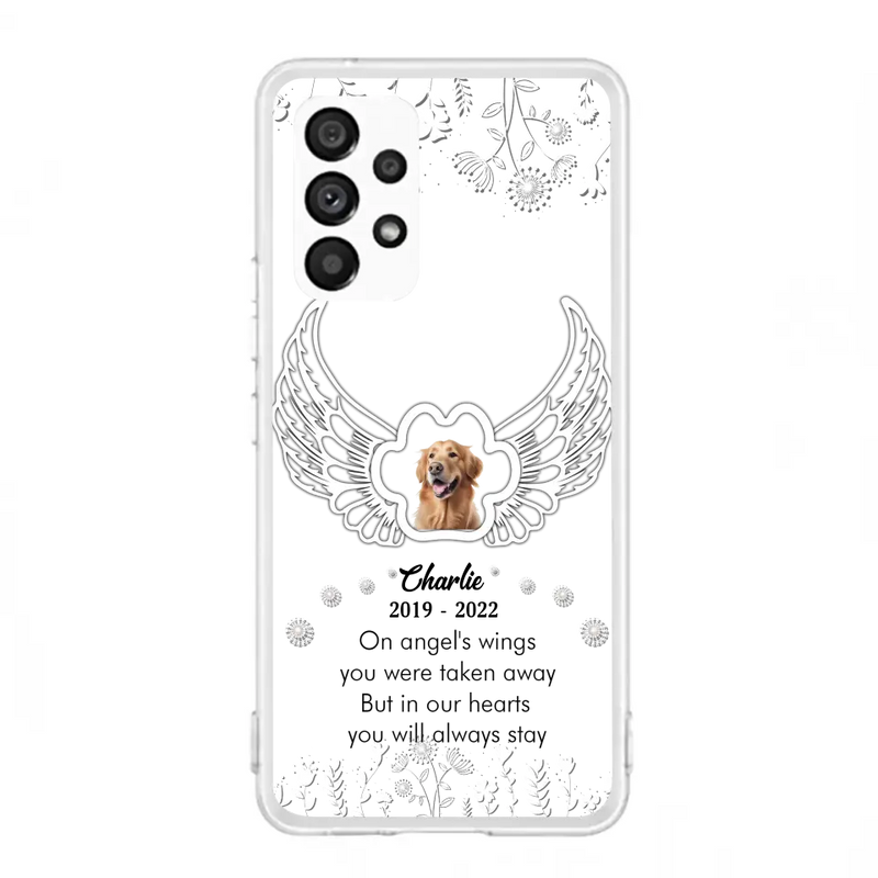 Personalized Pet Phone Case - Upload Photo -Memorial Gift Idea for Dog/Cat Lovers - In Our Hearts You Will Always Stay - Case for iPhone/Samsung