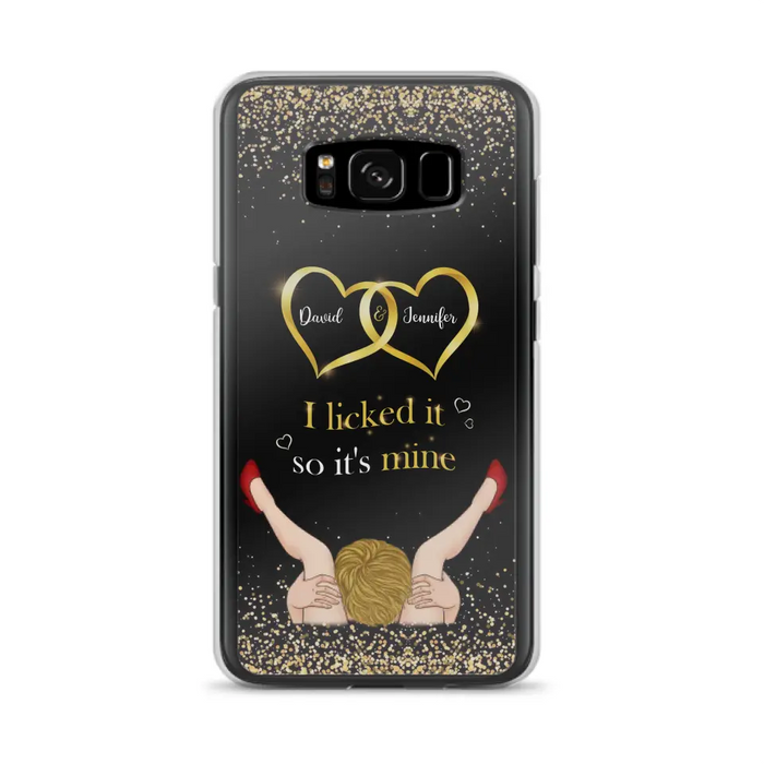 Custom Personalized Couple Phone Case - Gift Idea For Couple/Valentines Day - I Licked It So It's Mine - Case For iPhone/Samsung