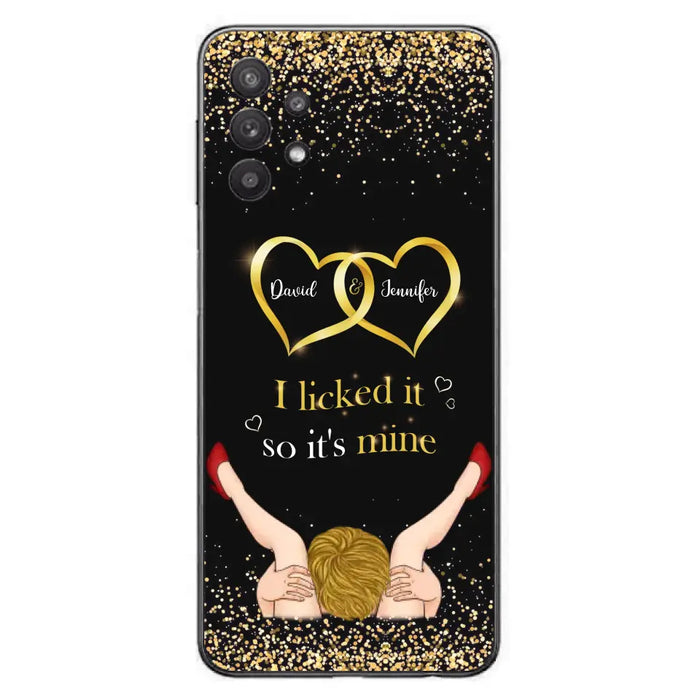 Custom Personalized Couple Phone Case - Gift Idea For Couple/Valentines Day - I Licked It So It's Mine - Case For iPhone/Samsung