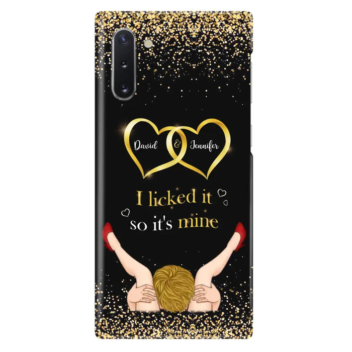 Custom Personalized Couple Phone Case - Gift Idea For Couple/Valentines Day - I Licked It So It's Mine - Case For iPhone/Samsung