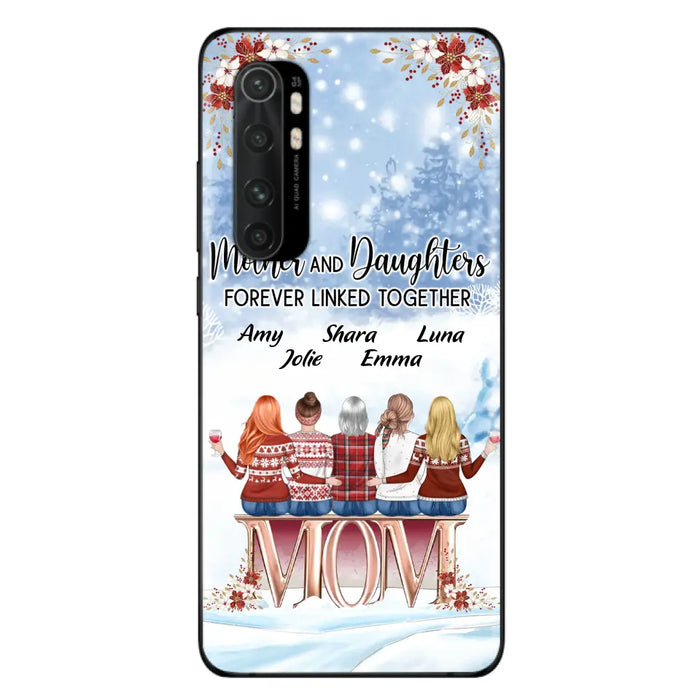 Personalized Mom Phone Case - Mother With Upto 4 Daughters - Gift Idea For Mother's Day From Daughter - Mother And Daughters Forever Linked Together - Case For Oppo/Xiaomi/Huawei