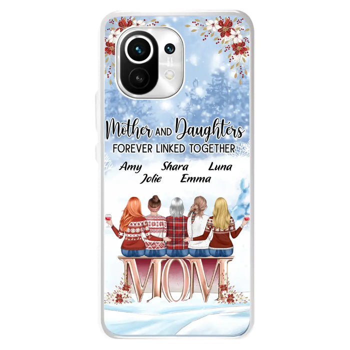 Personalized Mom Phone Case - Mother With Upto 4 Daughters - Gift Idea For Mother's Day From Daughter - Mother And Daughters Forever Linked Together - Case For Oppo/Xiaomi/Huawei