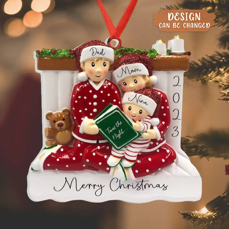 Personalized Family Acrylic Ornament - Parents with up to 4 Kids - Christmas Gift Idea for Family - Merry Christmas