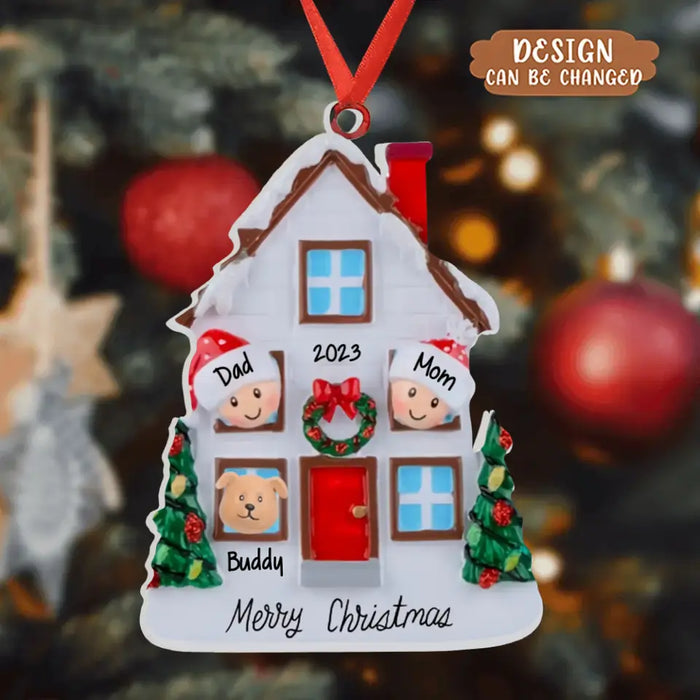 Custom Personalized Family Acrylic Ornament - Upto 6 People - Christmas Gift Idea for Family - Merry Christmas