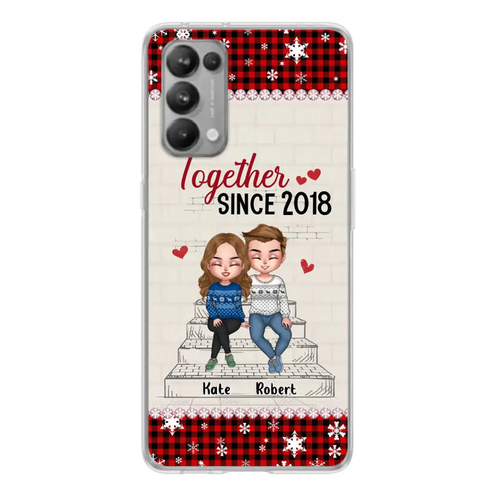 Custom Personalized Christmas Couple Phone Case - Christmas Gift Idea For Couple - Together Since 2018 - Case For Oppo/Xiaomi/Huawei