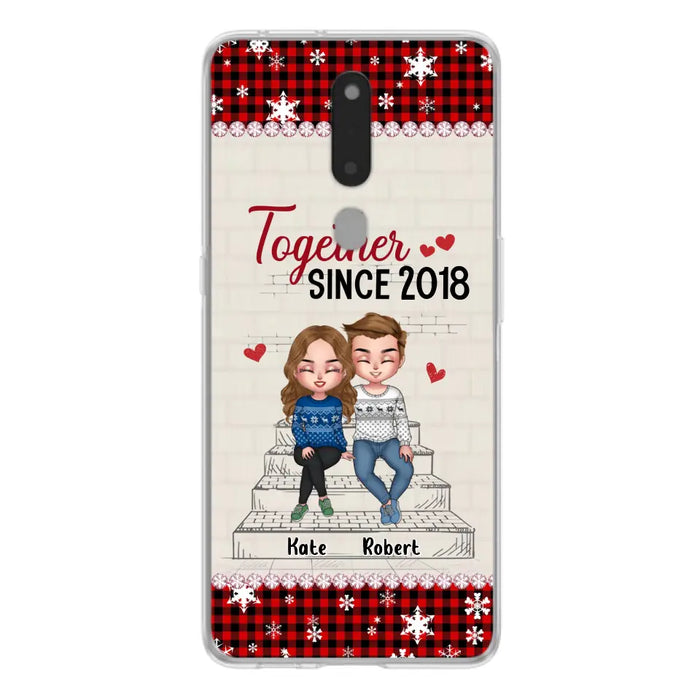 Custom Personalized Christmas Couple Phone Case - Christmas Gift Idea For Couple - Together Since 2018 - Case For Oppo/Xiaomi/Huawei