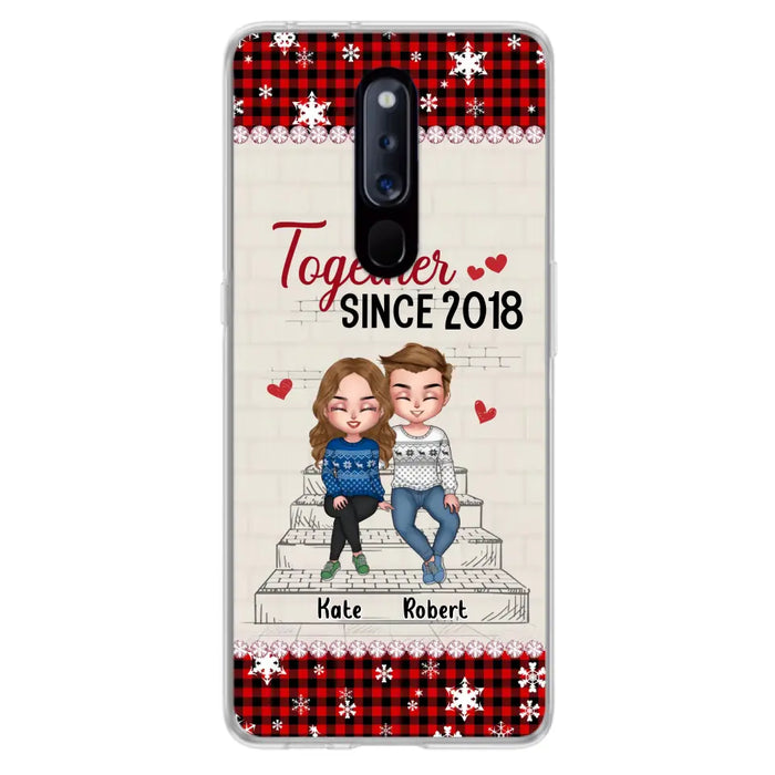 Custom Personalized Christmas Couple Phone Case - Christmas Gift Idea For Couple - Together Since 2018 - Case For Oppo/Xiaomi/Huawei