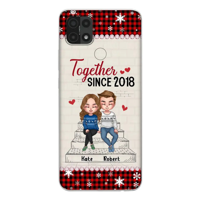 Custom Personalized Christmas Couple Phone Case - Christmas Gift Idea For Couple - Together Since 2018 - Case For Oppo/Xiaomi/Huawei