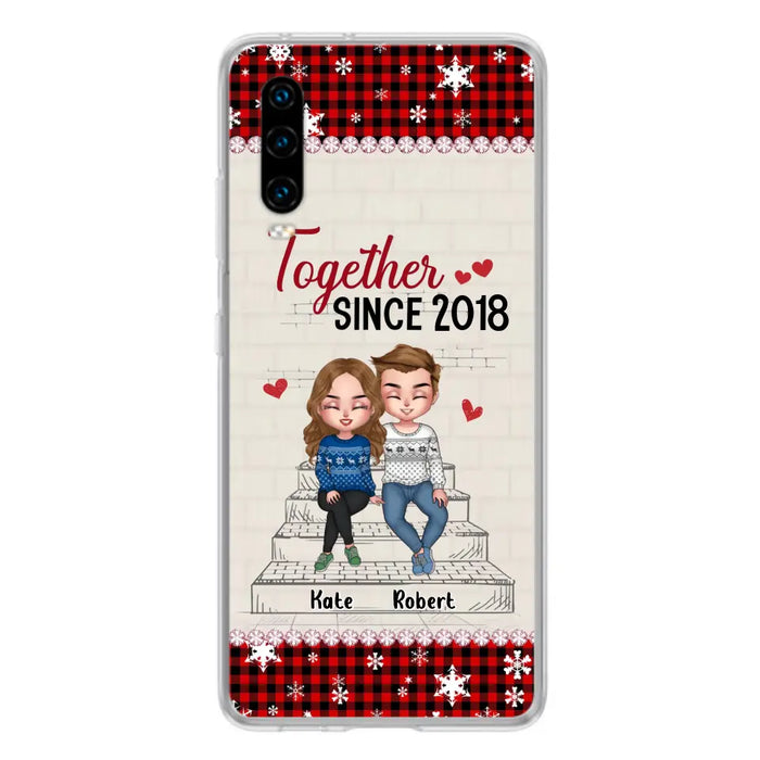 Custom Personalized Christmas Couple Phone Case - Christmas Gift Idea For Couple - Together Since 2018 - Case For Oppo/Xiaomi/Huawei