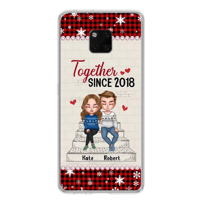 Custom Personalized Christmas Couple Phone Case - Christmas Gift Idea For Couple - Together Since 2018 - Case For Oppo/Xiaomi/Huawei