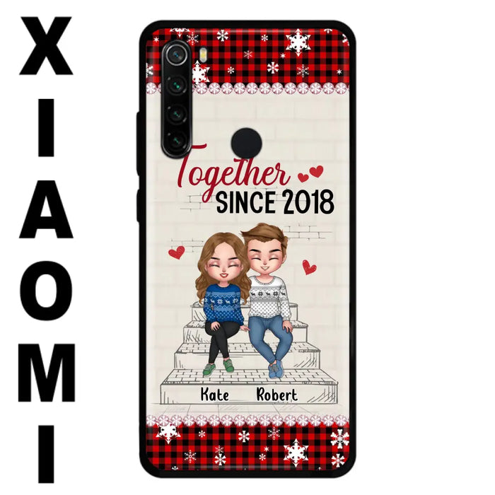 Custom Personalized Christmas Couple Phone Case - Christmas Gift Idea For Couple - Together Since 2018 - Case For Oppo/Xiaomi/Huawei