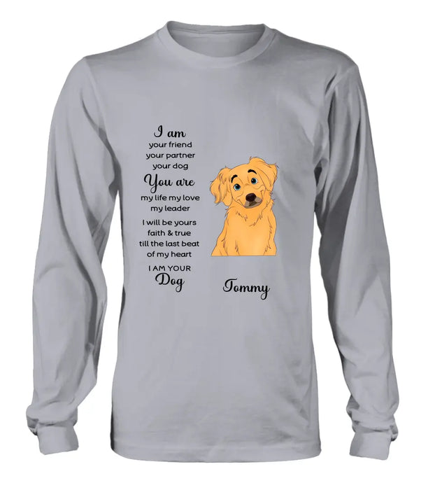 Custom Personalized Dog Shirt/ Hoodie - Gift For Dog Lover - I Am Your Friend Your Partner