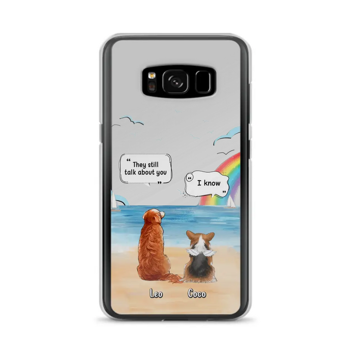 Personalized Memorial Pet Phone Case - Upto 4 Pets - Memorial Gift Idea for Dog/Cat Lovers - They Still Talk About You - Cases For iPhone/Samsung