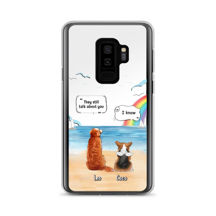 Personalized Memorial Pet Phone Case - Upto 4 Pets - Memorial Gift Idea for Dog/Cat Lovers - They Still Talk About You - Cases For iPhone/Samsung