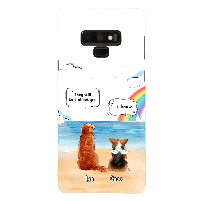 Personalized Memorial Pet Phone Case - Upto 4 Pets - Memorial Gift Idea for Dog/Cat Lovers - They Still Talk About You - Cases For iPhone/Samsung