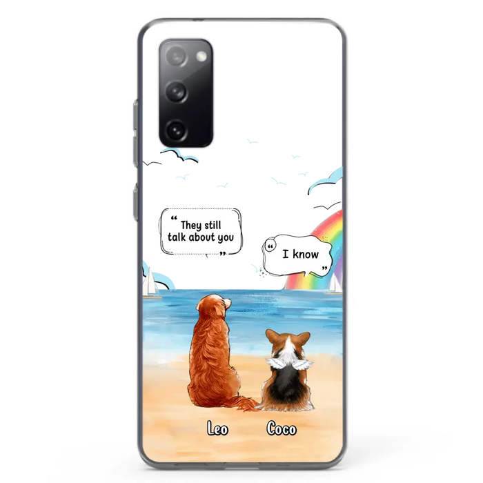 Personalized Memorial Pet Phone Case - Upto 4 Pets - Memorial Gift Idea for Dog/Cat Lovers - They Still Talk About You - Cases For iPhone/Samsung