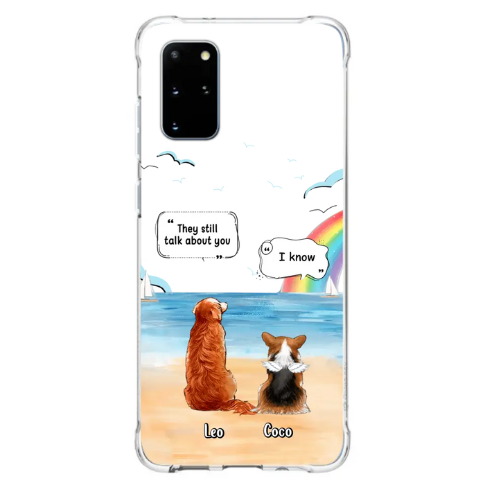 Personalized Memorial Pet Phone Case - Upto 4 Pets - Memorial Gift Idea for Dog/Cat Lovers - They Still Talk About You - Cases For iPhone/Samsung