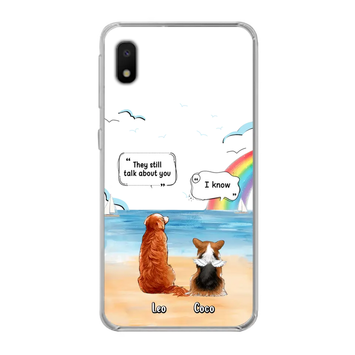 Personalized Memorial Pet Phone Case - Upto 4 Pets - Memorial Gift Idea for Dog/Cat Lovers - They Still Talk About You - Cases For iPhone/Samsung