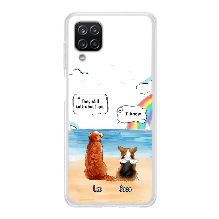 Personalized Memorial Pet Phone Case - Upto 4 Pets - Memorial Gift Idea for Dog/Cat Lovers - They Still Talk About You - Cases For iPhone/Samsung