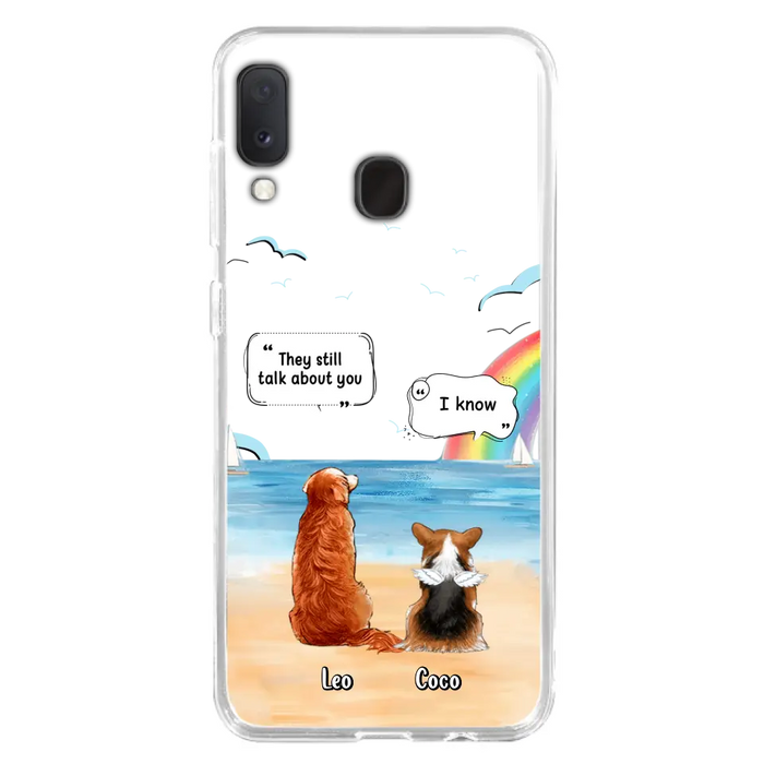 Personalized Memorial Pet Phone Case - Upto 4 Pets - Memorial Gift Idea for Dog/Cat Lovers - They Still Talk About You - Cases For iPhone/Samsung