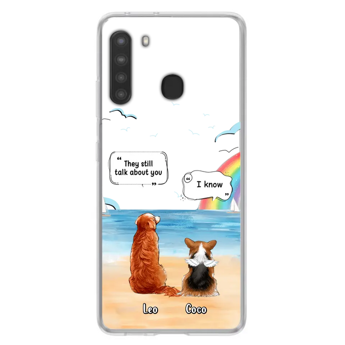 Personalized Memorial Pet Phone Case - Upto 4 Pets - Memorial Gift Idea for Dog/Cat Lovers - They Still Talk About You - Cases For iPhone/Samsung