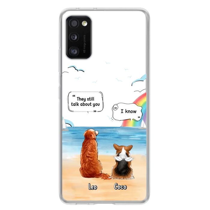 Personalized Memorial Pet Phone Case - Upto 4 Pets - Memorial Gift Idea for Dog/Cat Lovers - They Still Talk About You - Cases For iPhone/Samsung